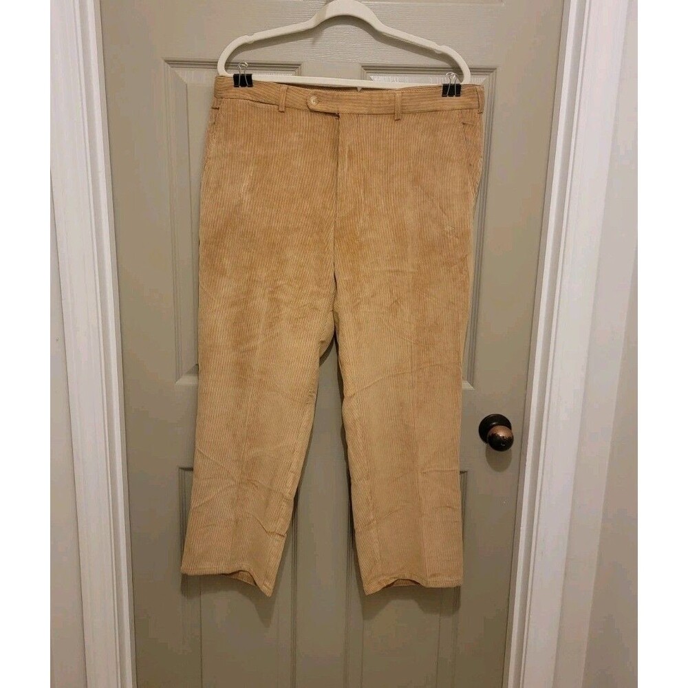 Peter Millar Crown Nanoluxe Camel Corduroy Dress Pants Brown Mens Sz 36x27.5